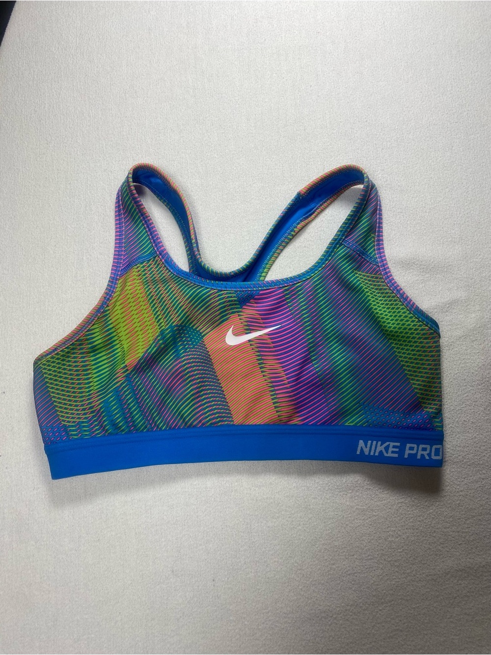 Nike Multicolor Racerback Sports Bra - Blue Band